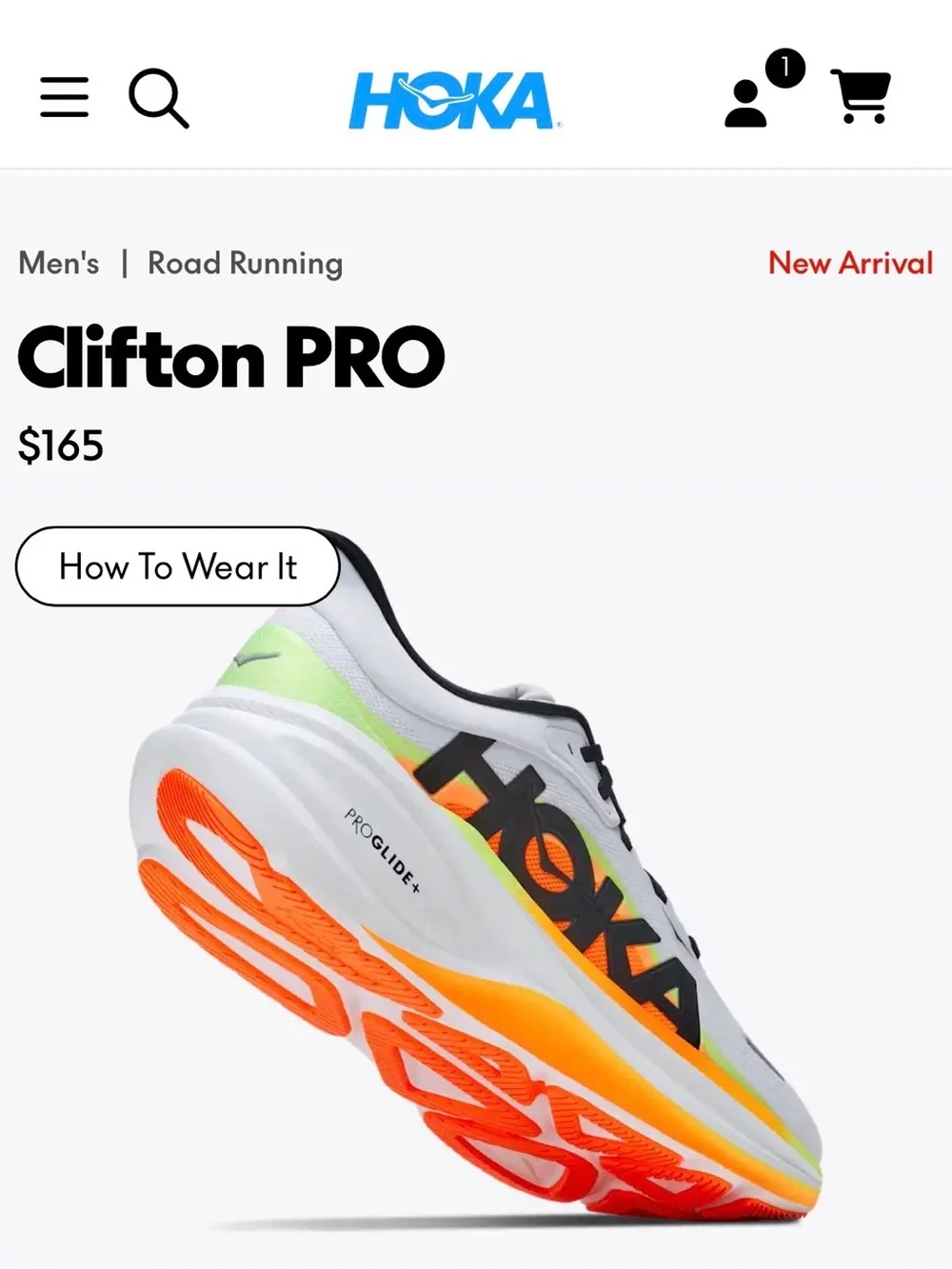 Hoka Clifton PRO Men's Running Shoe - Men’s 10.5D